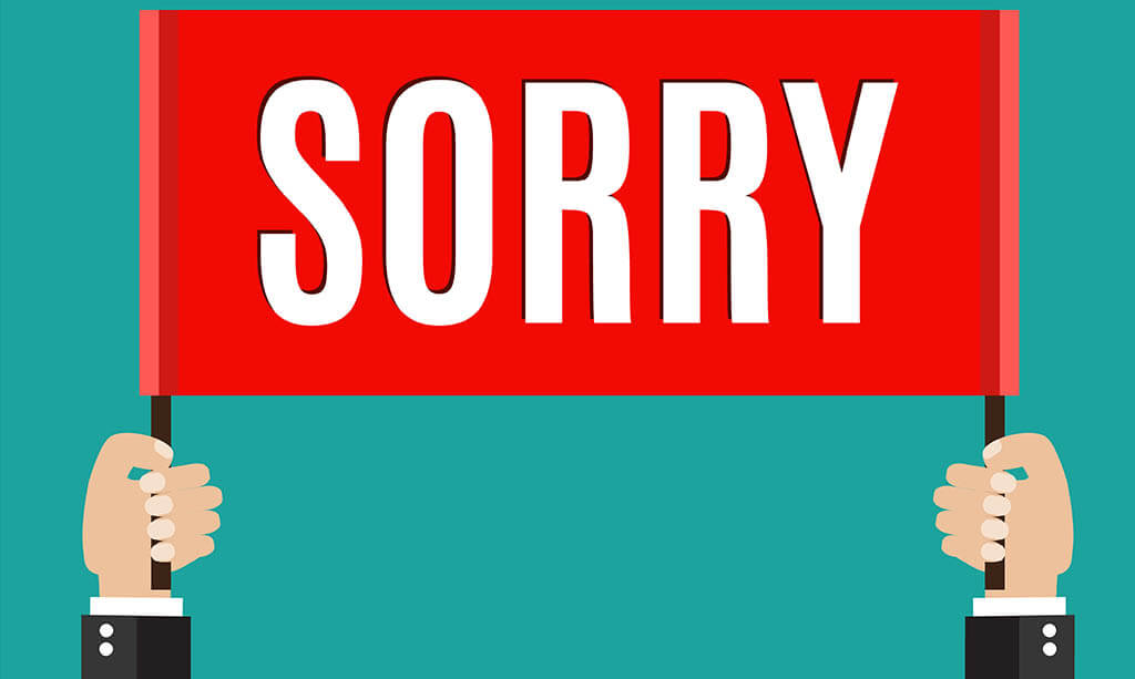 How to say you are sorry